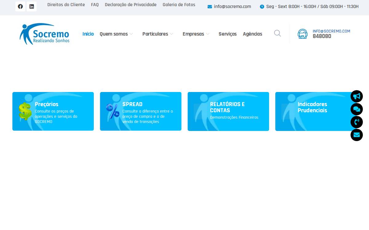 Socremo website preview