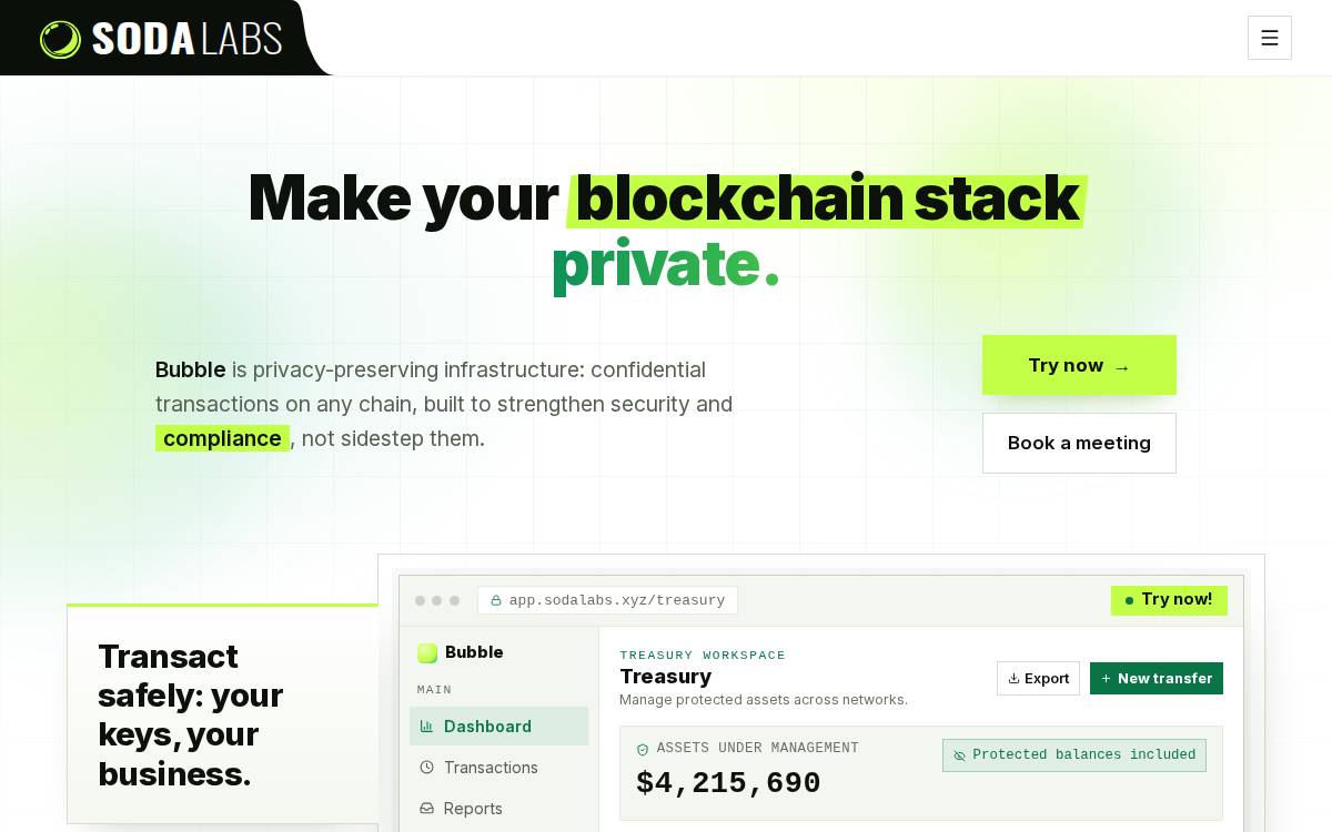 Soda Labs website preview