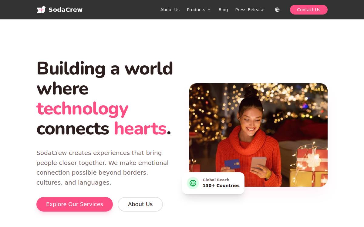 Sodacrew website preview