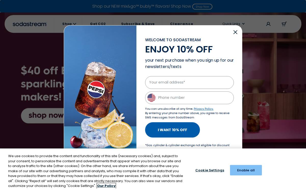 Sodastream website preview