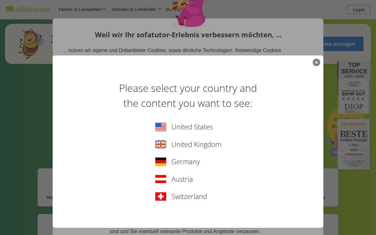 sofatutor website preview