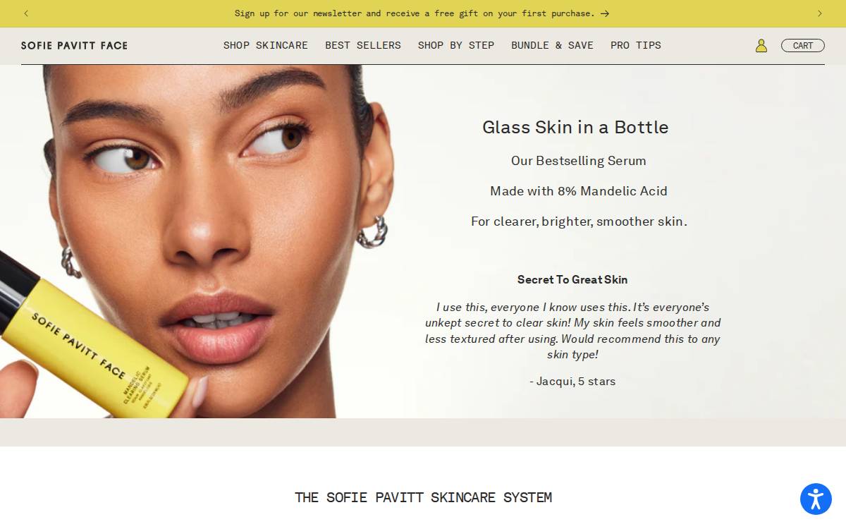 Sofie Pavitt Face Website website preview