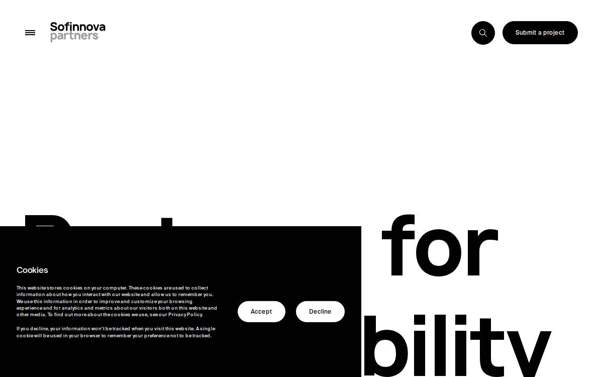 Sofinnovapartners website preview