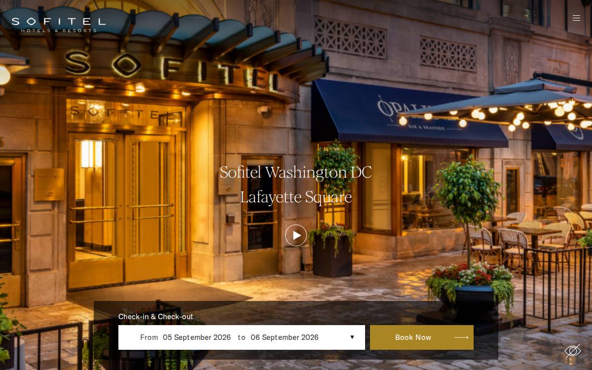 Sofitel Washington Dc website preview