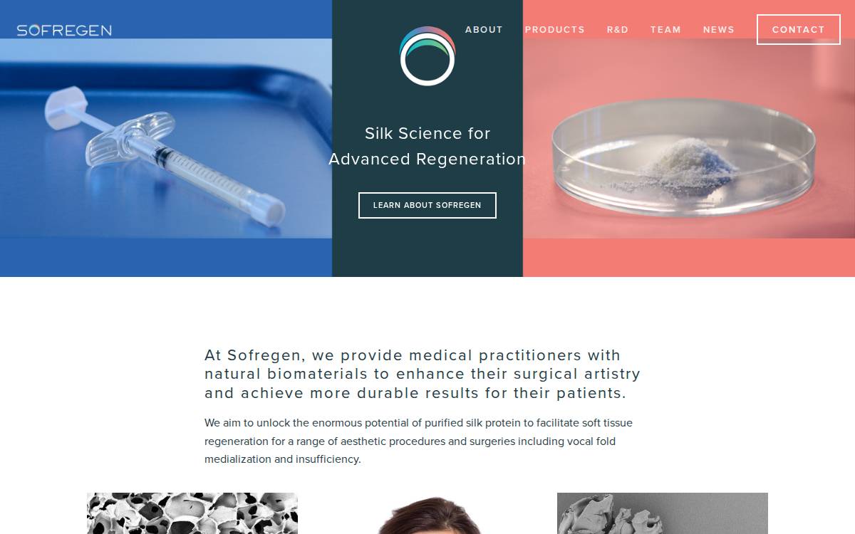 Sofregen website preview
