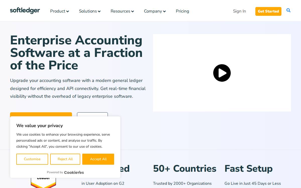 Softledger website preview