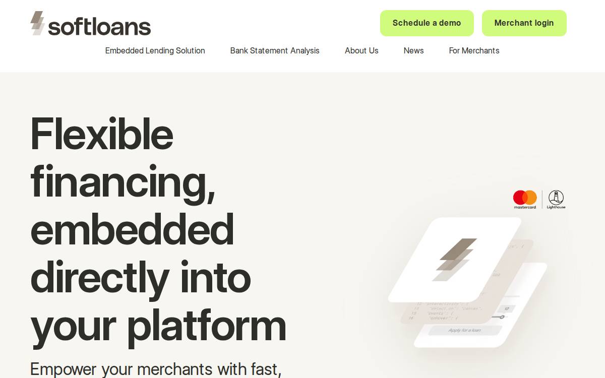 Softloans website preview