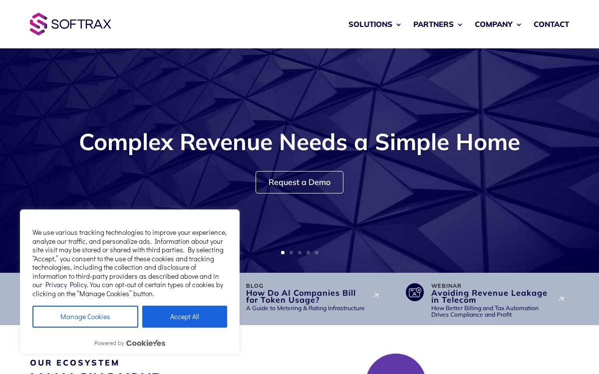 Softrax website preview