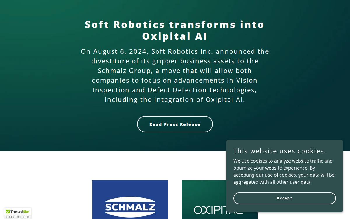 Soft Robotics Inc. website preview