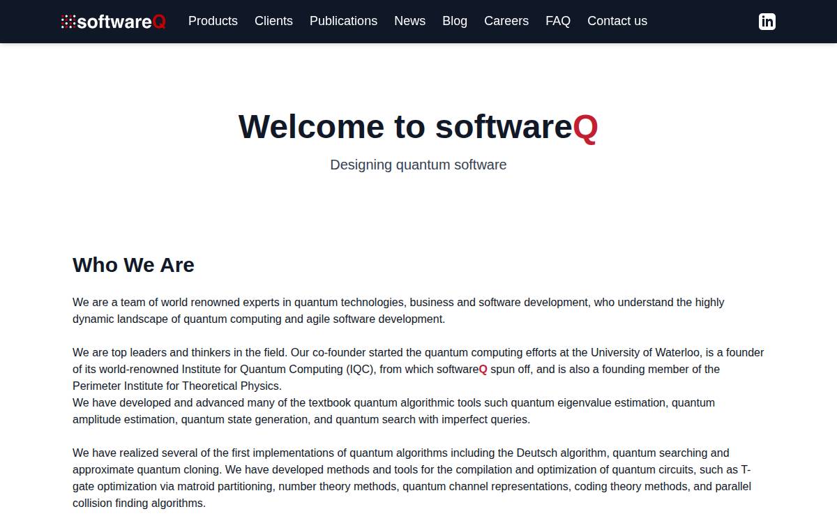 SoftwareQ Inc. website preview
