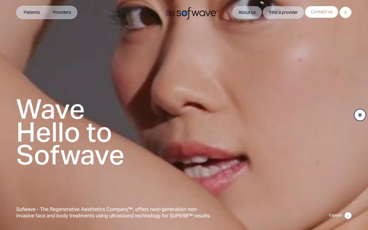 Sofwave website preview