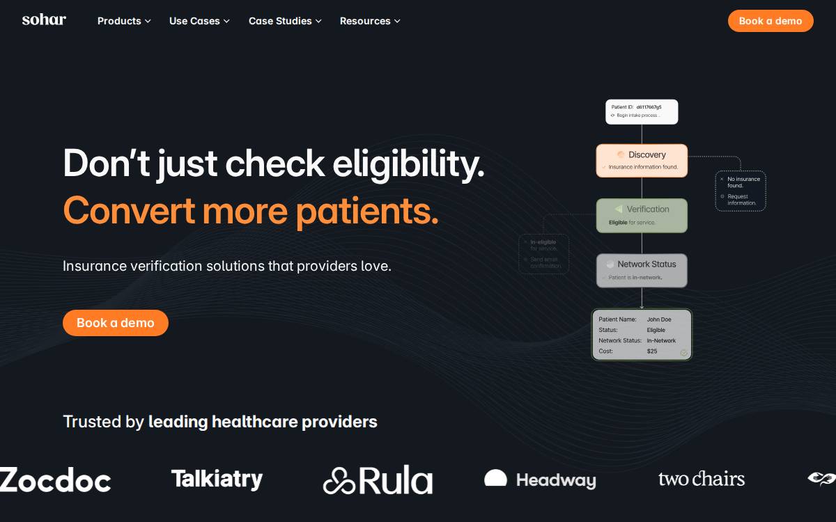 Sohar Health website preview