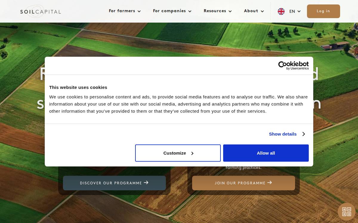 Soil Capital website preview