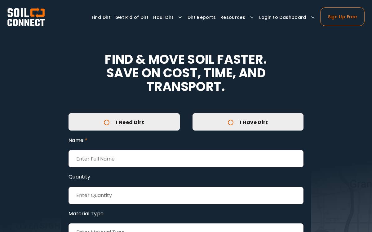 Soil Connect website preview