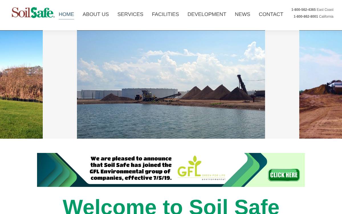 Soilsafe website preview