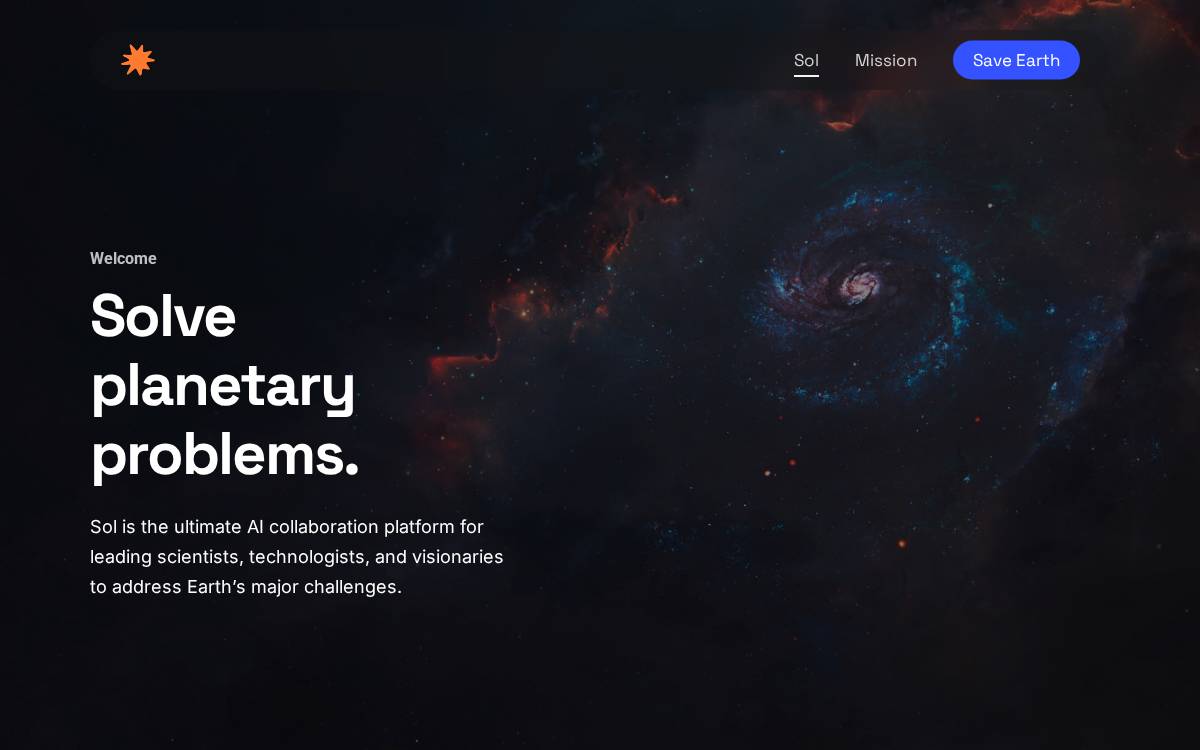 Sol website preview
