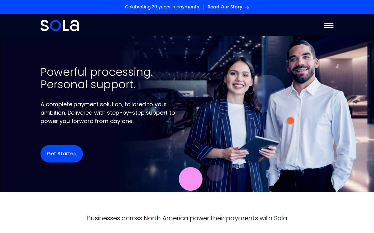 Sola website preview