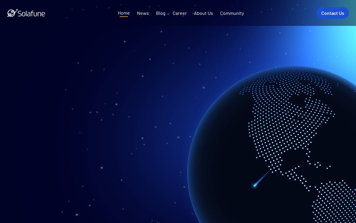 Solafune, Inc. website preview