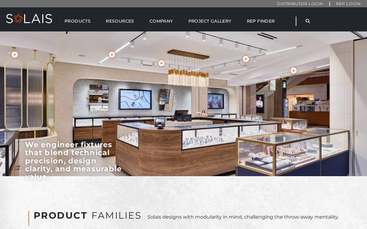 Solais Lighting, Inc. website preview