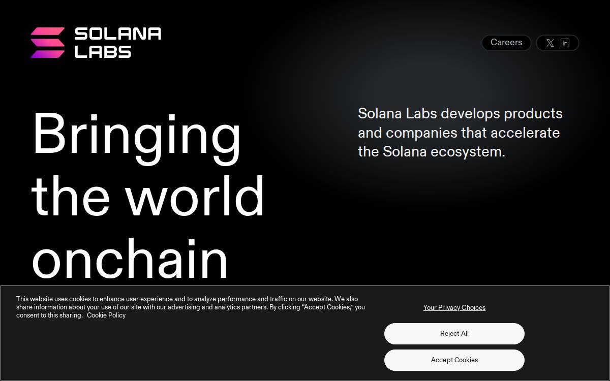 Solana website preview