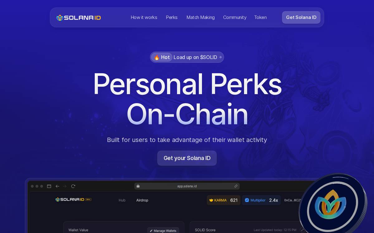 Solana website preview