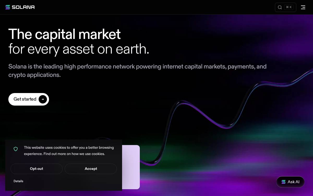 Solana website preview