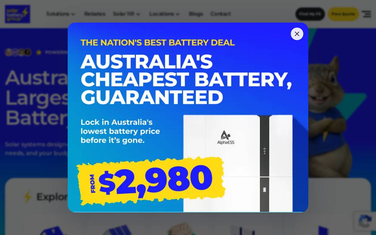 Solar Battery Group website preview