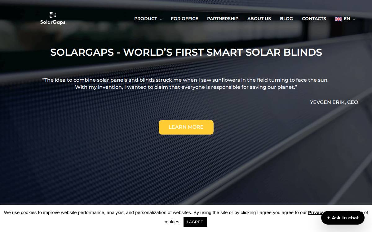 Solar Gaps website preview