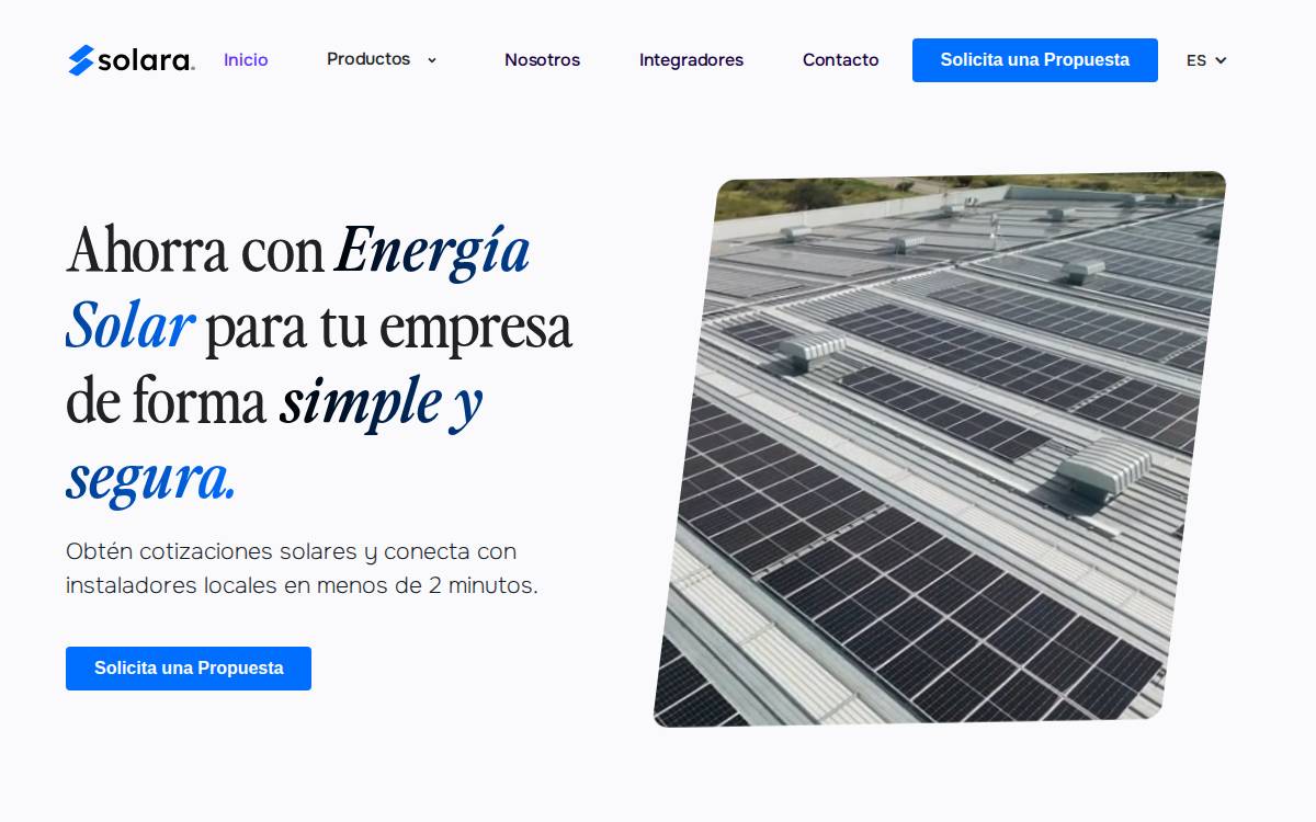 Solara website preview