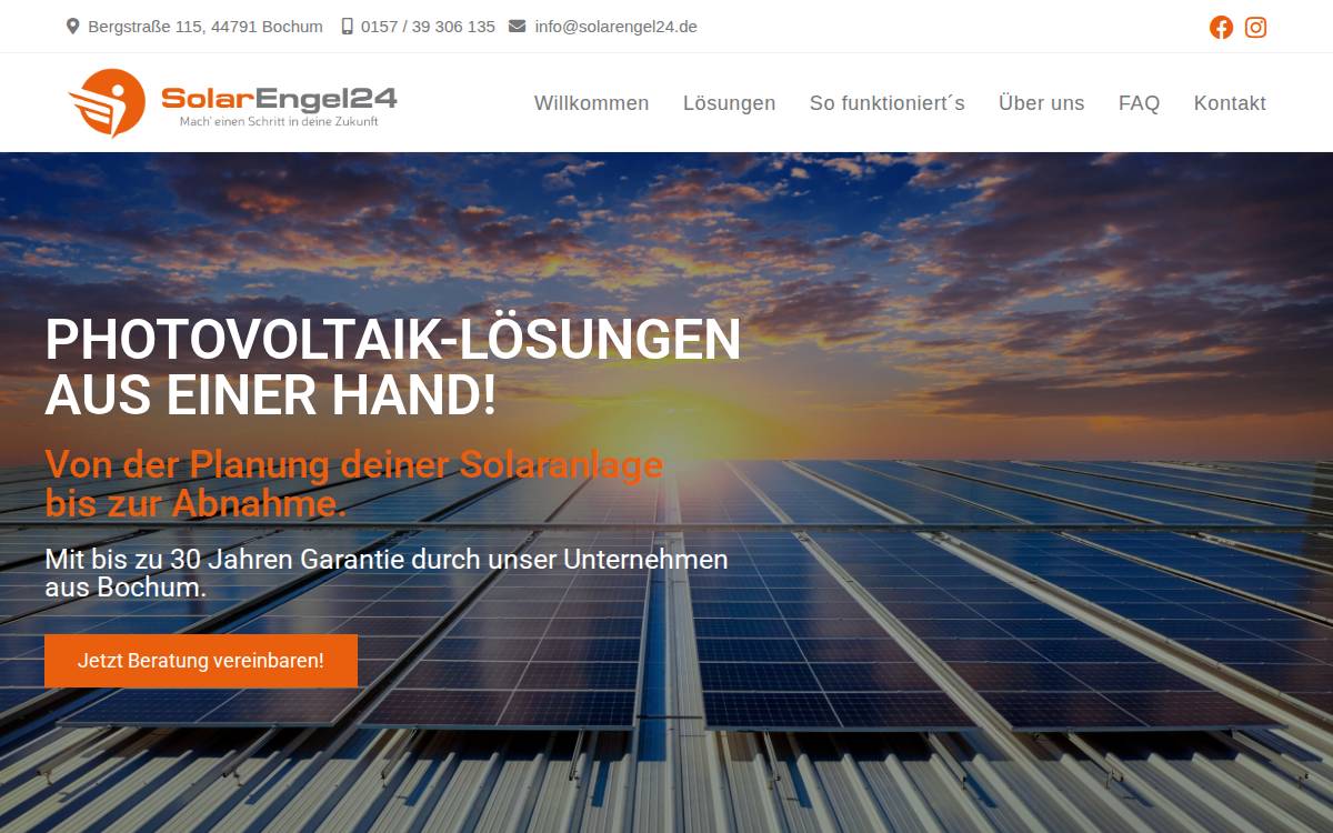 SolarEngel24 website preview