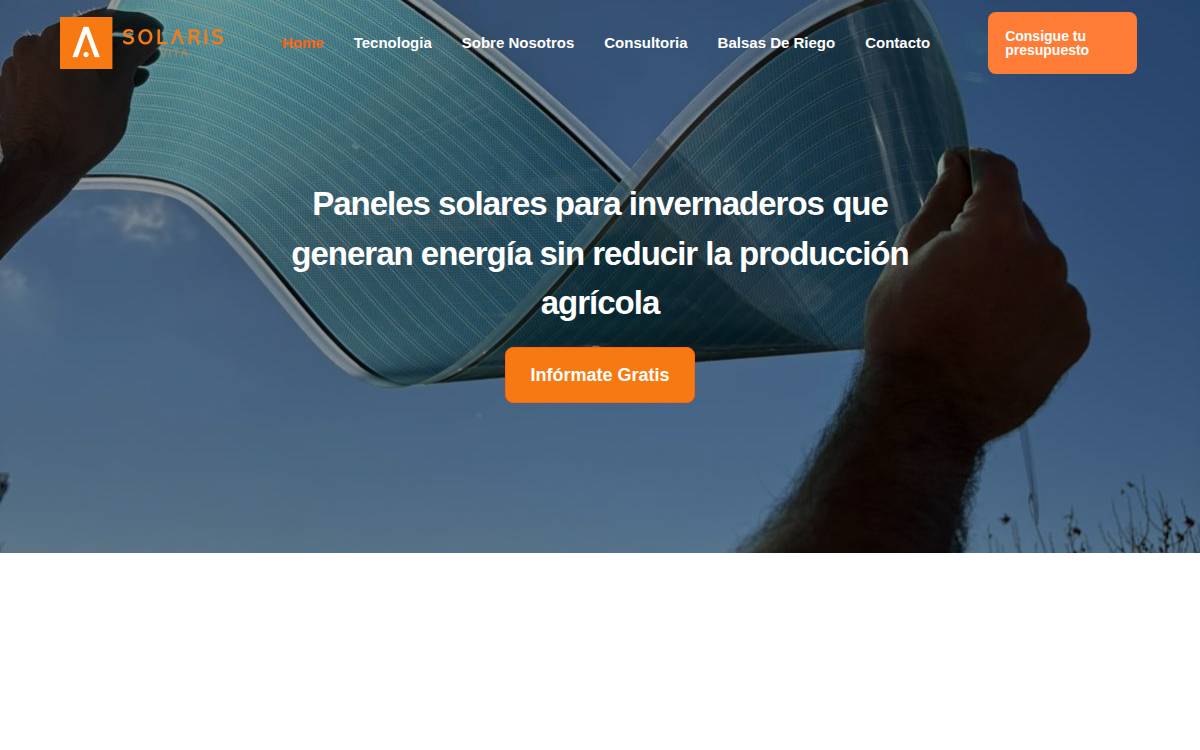 Solaris Vita website preview