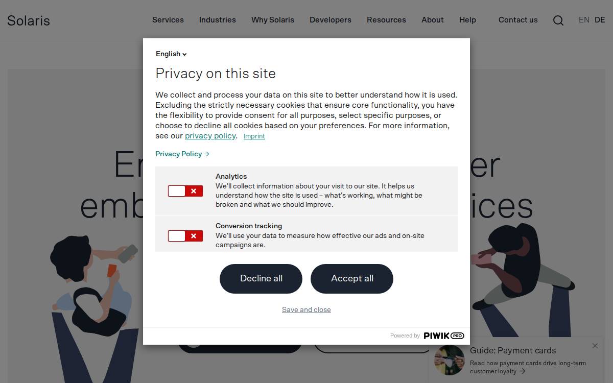 Solaris website preview