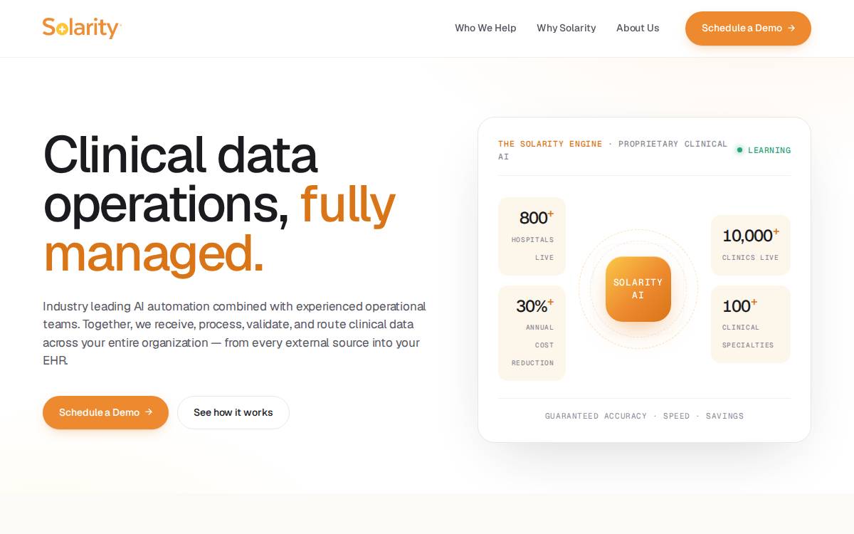 Solarity website preview