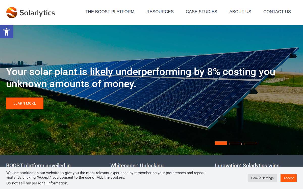 Solarlytics website preview