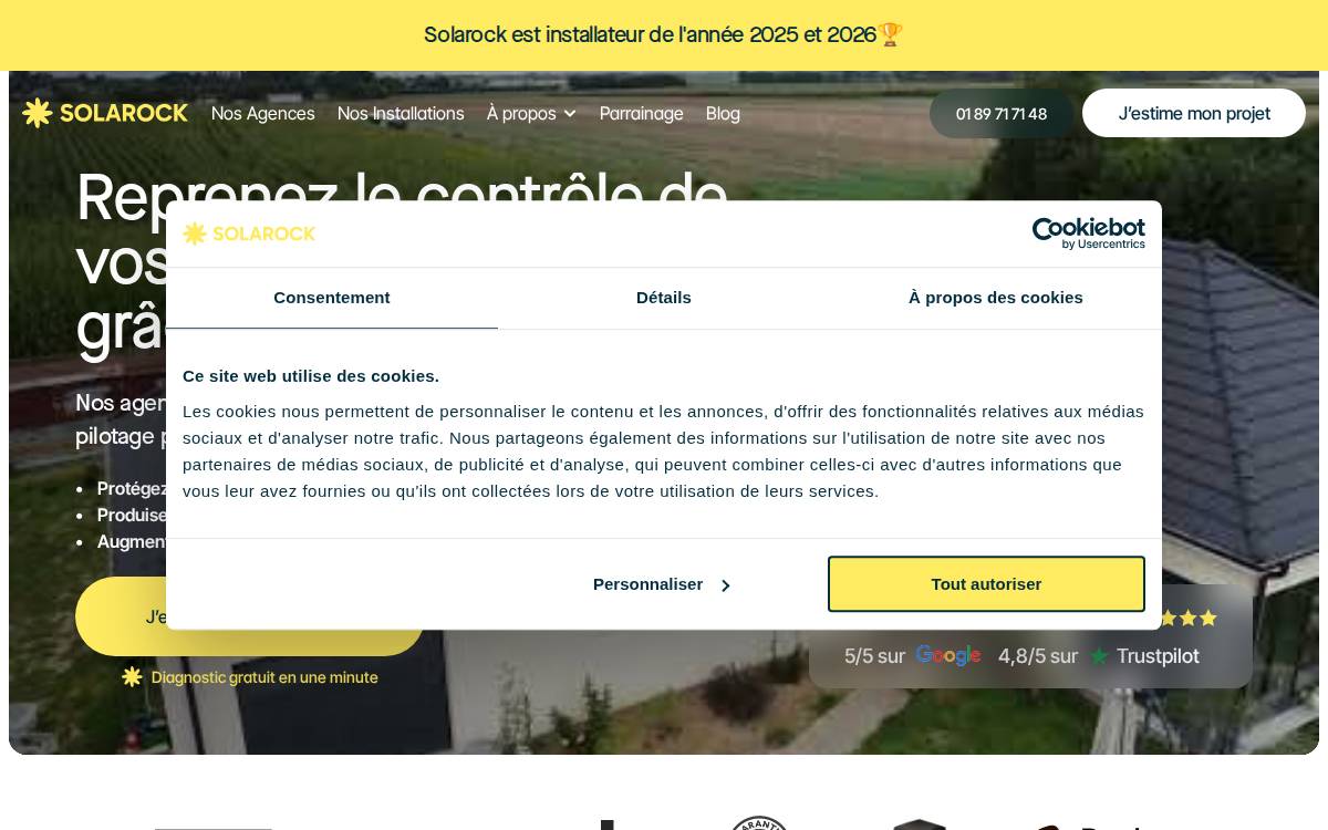 Solarock website preview