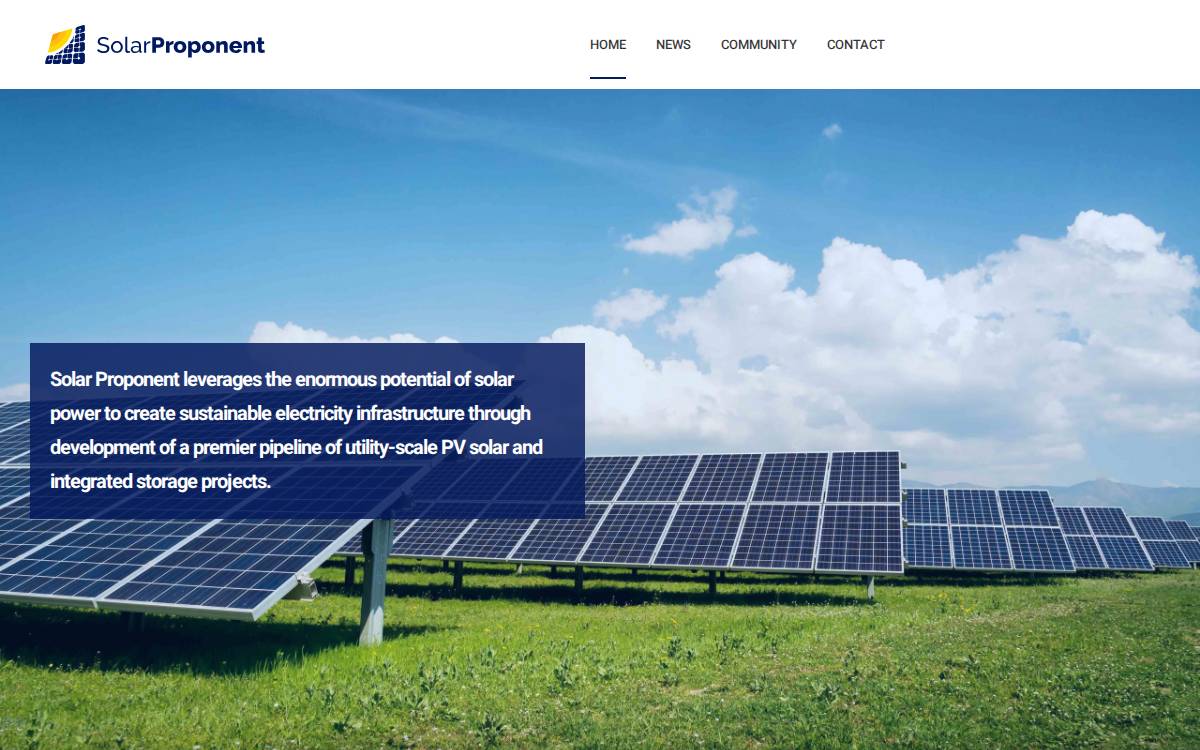 Solarproponent website preview