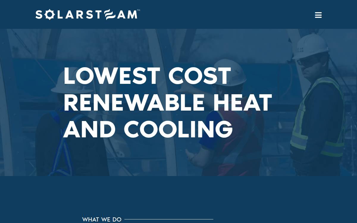 SolarSteam Inc. website preview