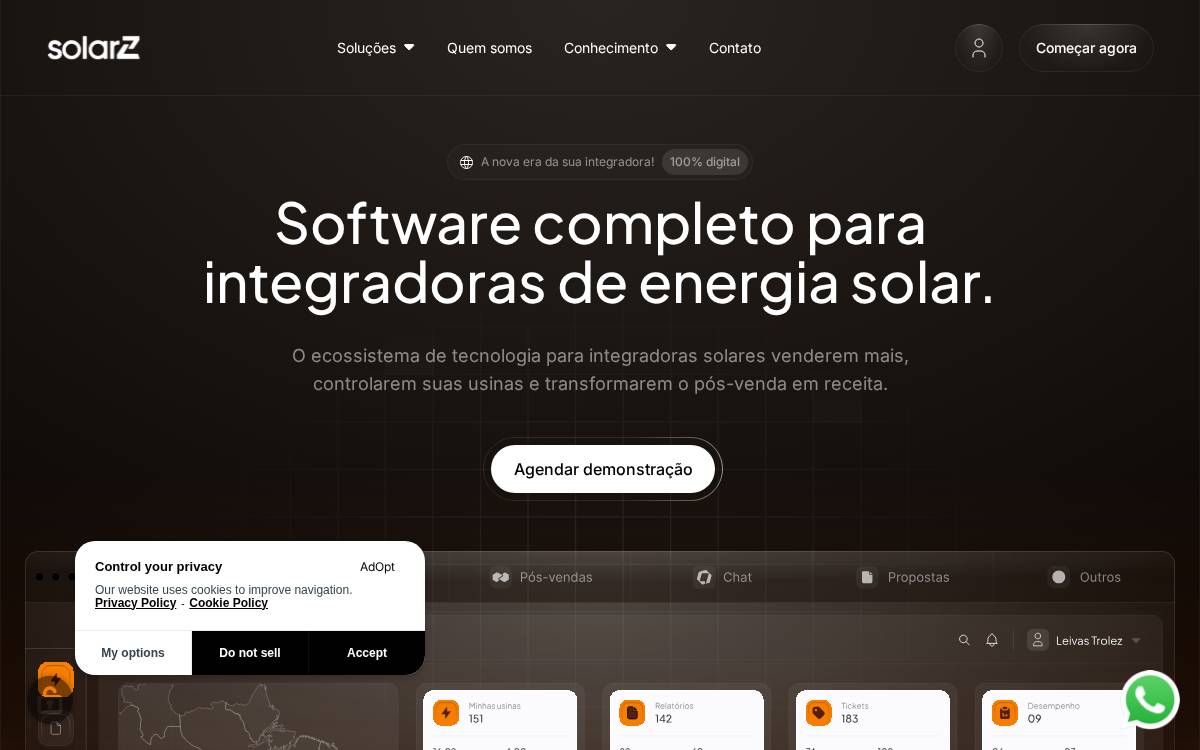 SolarZ website preview
