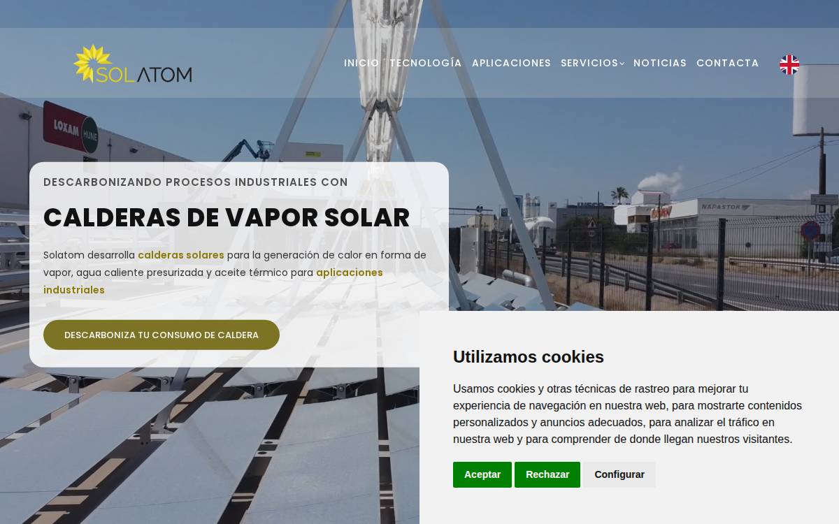 Solatom website preview