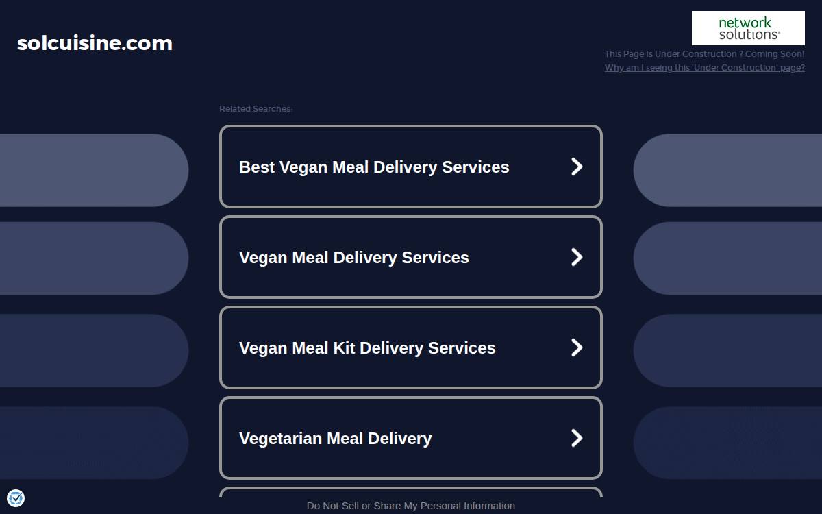 SOL Cuisine website preview