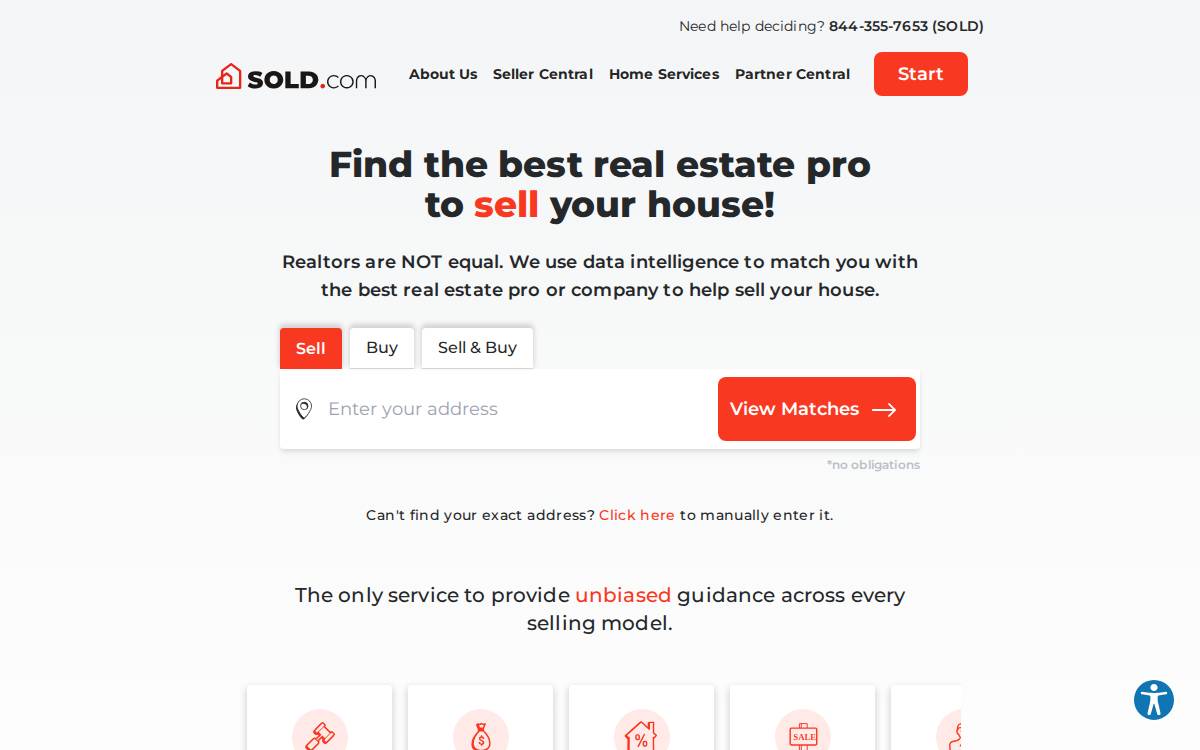 Sold website preview
