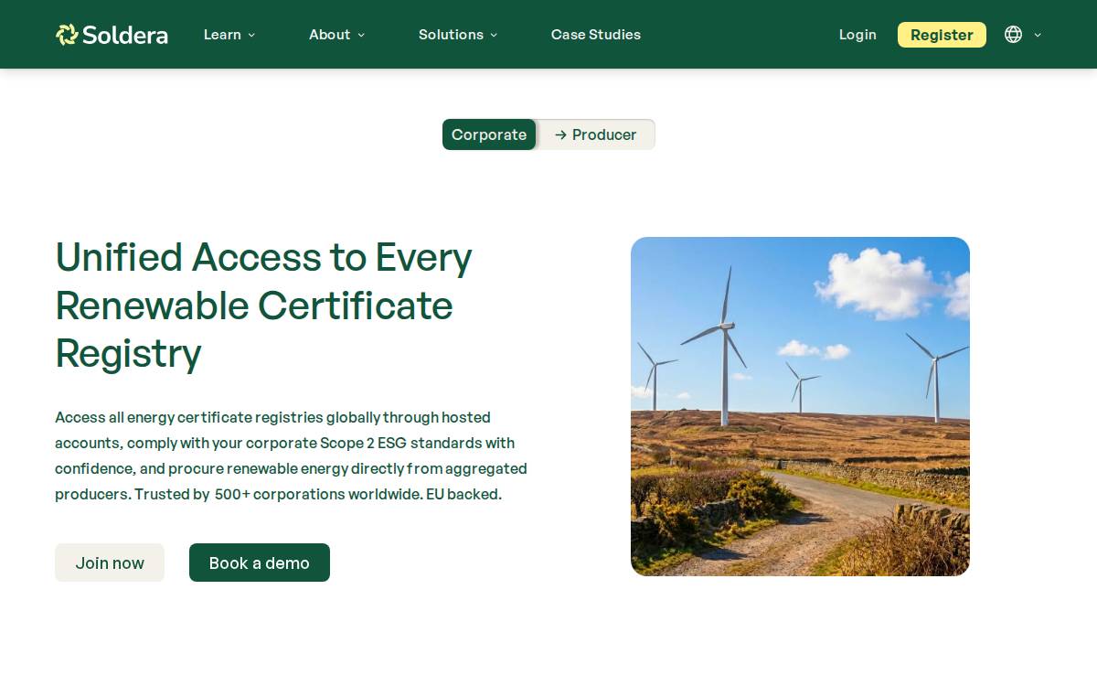 Soldera website preview
