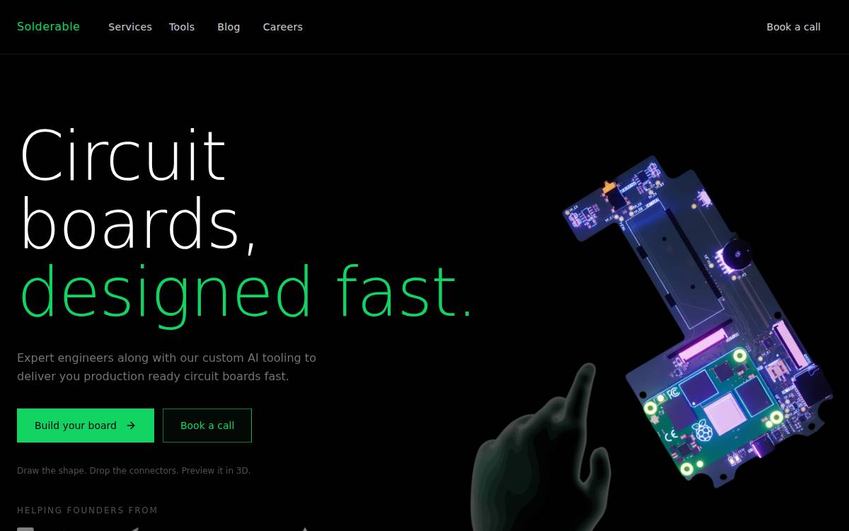 Solderable website preview