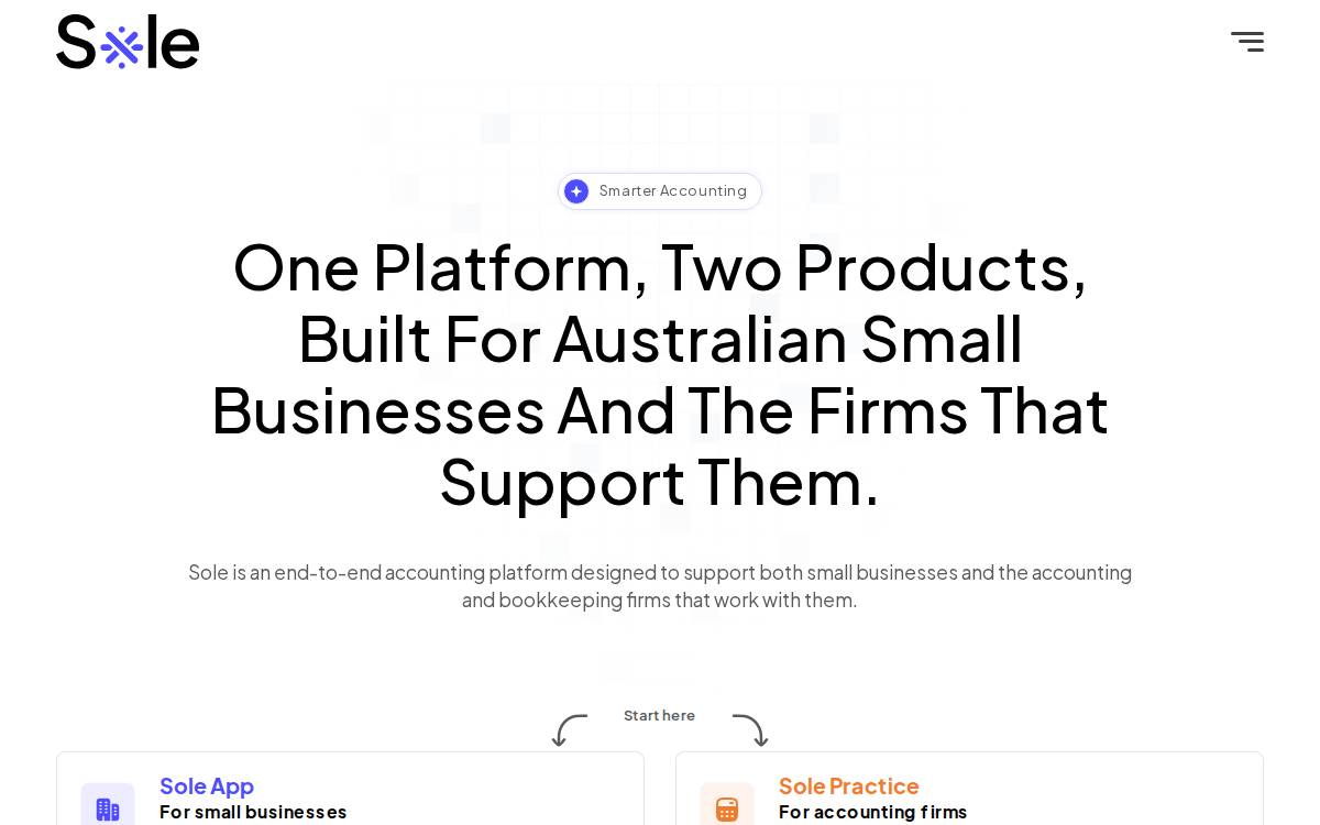 Sole website preview