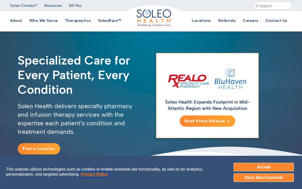 Soleo Health website preview
