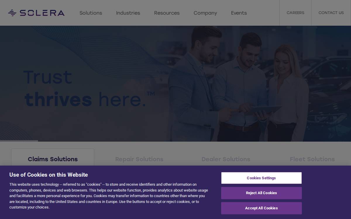 Solera website preview