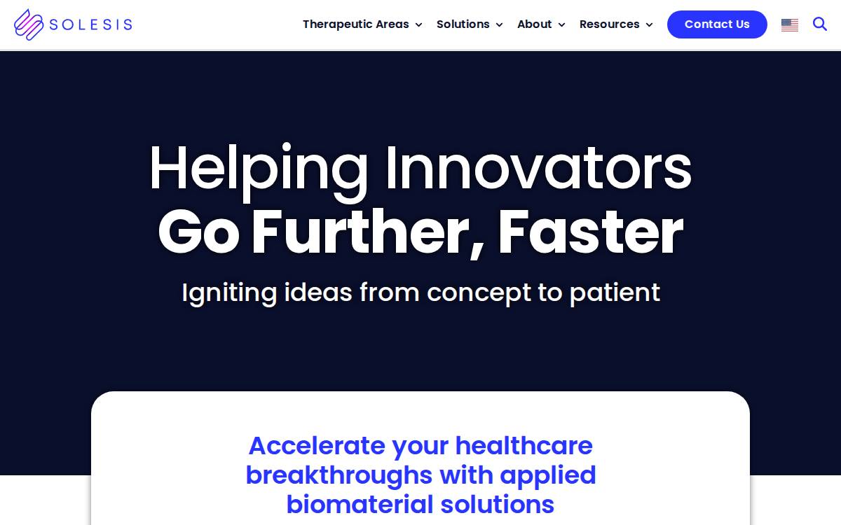 Solesis website preview