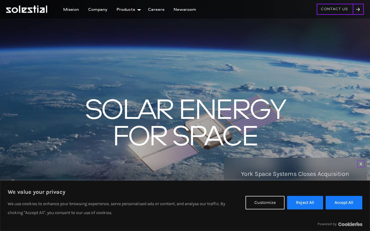 Solestial website preview