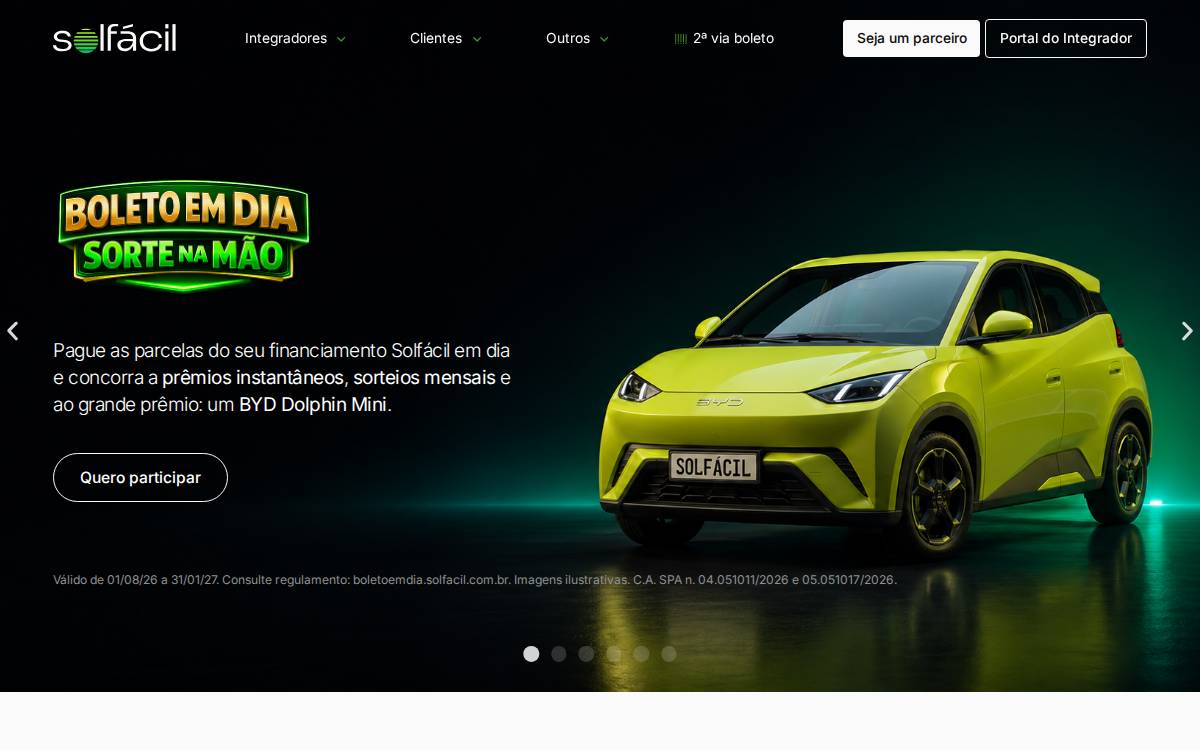Solfácil website preview