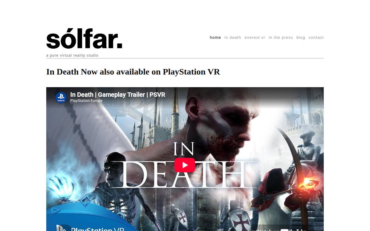 Solfar website preview